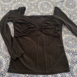 Black coquette top